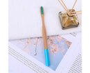 5Pcs Round Bamboo Handle Home Travel Adult Soft Bristles Dental Care Toothbrush-White