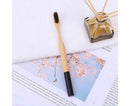 5Pcs Round Bamboo Handle Home Travel Adult Soft Bristles Dental Care Toothbrush-White