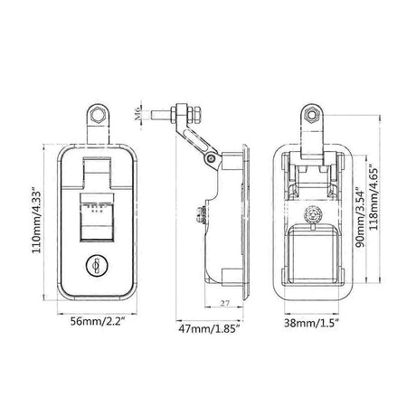 Compression Latch Lock - Universal Suitcase & Canopy Handle Lock