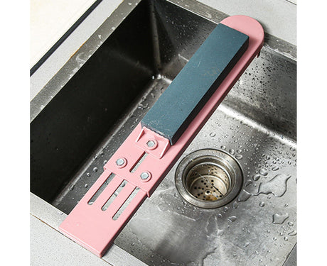Adjustable Whetstone Holder Retractable Whetstone Rack-Pink