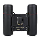 30x60 Foldable Binoculars Red Coated Mini Compact Binoculars for Outdoor Use