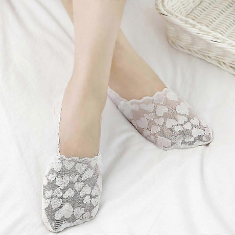 Lace Ballet Socks Transparent Low Non-Slip Breathable Socks for Women