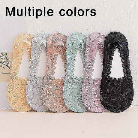 Lace Ballet Socks Transparent Low Non-Slip Breathable Socks for Women