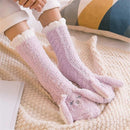 Women's Coral Velvet Fluffy Bed Socks Thick Plush Winter Home Sleeping Socks