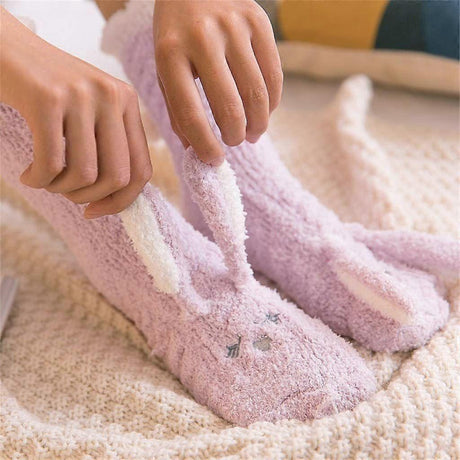 Women's Coral Velvet Fluffy Bed Socks Thick Plush Winter Home Sleeping Socks