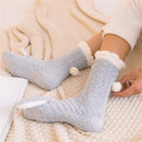 Thick Plush Coral Velvet Fluffy Sleeping Socks for Winter Home Wear - Women