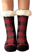 Women's Non-Slip Fluffy House Socks Thick Knitted Bed Socks Winter Warm Plush Socks