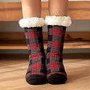 Women's Non-Slip Fluffy House Socks Thick Knitted Bed Socks Winter Warm Plush Socks