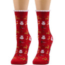 Christmas Socks for Women Wool Mid-Calf Socks Autumn Winter Holiday Warm Socks