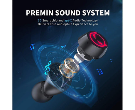 Mini Bluetooth Earbuds - Waterproof - Wireless Earphones with Cute Charging Case