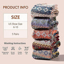 5 Pairs Wool Socks for Women Boot Crew Cozy Soft Warm Winter Socks