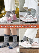 Wool Socks for Women 5 Pairs Warm Boot Crew Cozy Winter Soft Socks Set
