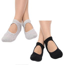 2 Pairs Women's Yoga Socks with Grip Cotton Non-Slip Ballet Socks
