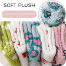 5 Pairs Fluffy Coral Fleece Socks Women's Slipper Socks Love Pattern