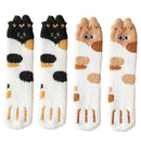 2 Pairs Girls Mid-Calf Winter Socks Cute Warm Soft Casual Socks for Cold Weather