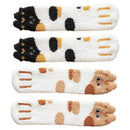 2 Pairs Girls Mid-Calf Winter Socks Cute Warm Soft Casual Socks for Cold Weather