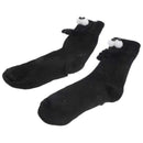 1 Pair Cotton Sports Socks Middle-Calf Hand Holding Pattern Crew Socks