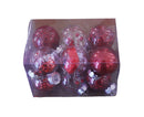 12Pcs/Box 6cm Christmas Ball Multi-Glitter Powder Hanging-Red