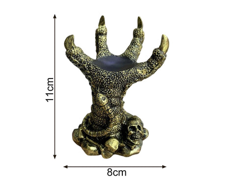 Resin Ornament Glass Ball Base Simulation Dragon Claw Statue-Golden