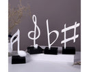 Mini Musical Note Music Present Home Living Room Piano Bedroom Desktop Decor-Silver D