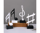 Mini Musical Note Music Present Home Living Room Piano Bedroom Desktop Decor-Silver D