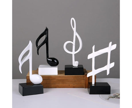 Mini Musical Note Music Present Home Living Room Piano Bedroom Desktop Decor-Silver D