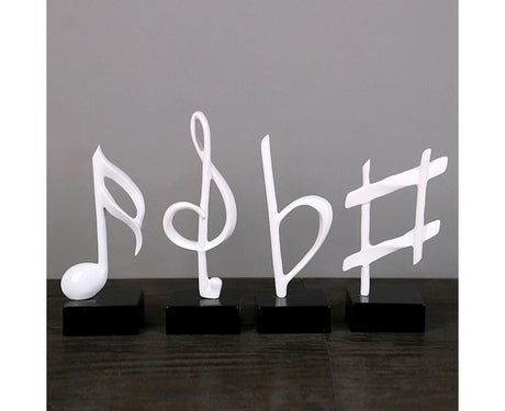 Mini Musical Note Music Present Home Living Room Piano Bedroom Desktop Decor-Silver D