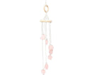 Wind Chime Wall-mounted Bright Faux Crystal Pendant-Pink