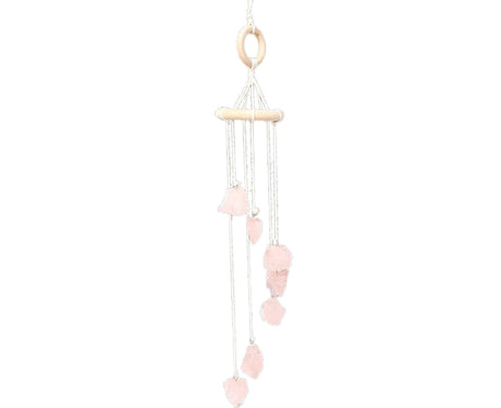 Wind Chime Wall-mounted Bright Faux Crystal Pendant-Pink