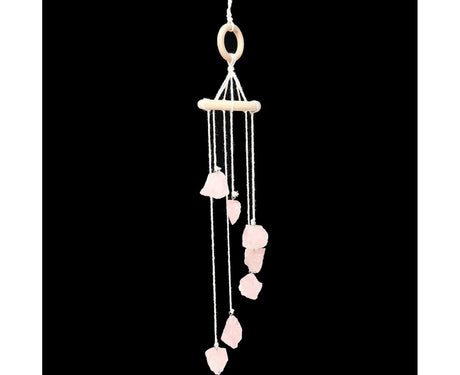 Wind Chime Wall-mounted Bright Faux Crystal Pendant-Pink