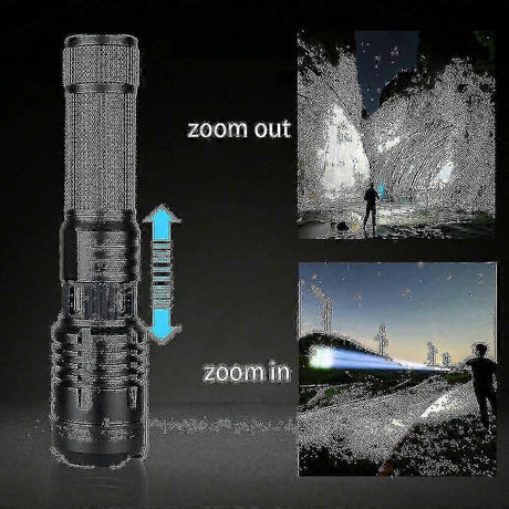P70 High Power Flashlight Portable Outdoor Torch Rechargeable LED Light