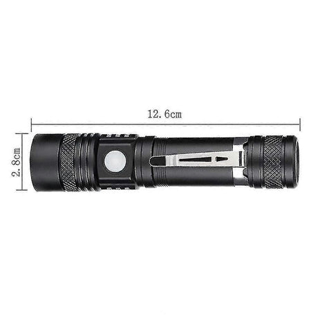 Rechargeable Flashlight Zoomable Torch for Camping and Outdoor Use - Bright LED Flashlight