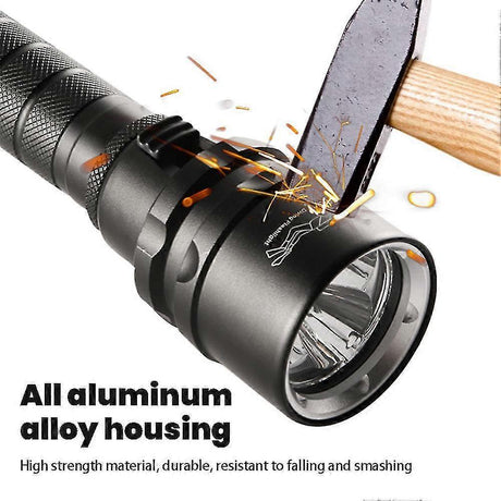 IPX8 Waterproof Amphibious LED Flashlight Lightweight Diving Torch for Outdoor Activities