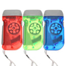 3pcs Hand Crank Flashlights Small 3-LED Emergency Colorful Portable Flashlights