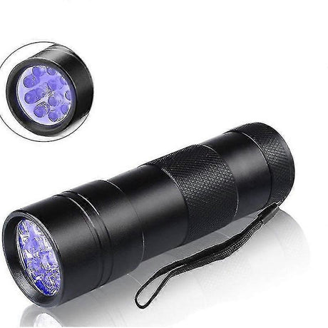 12 LED UV Flashlight Purple Ultraviolet Torch for Detection or Cleaning Use