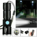 Rechargeable Aluminum LED Scuba Flashlight Waterproof Torch for Hiking & Diving