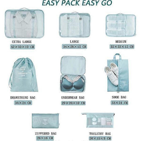 Packing Cubes for Suitcase Waterproof Travel Organizer Bags Set