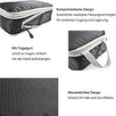 3pcs Compression Packing Cubes Suitcase Organiser Luggage Storage Bags - Black