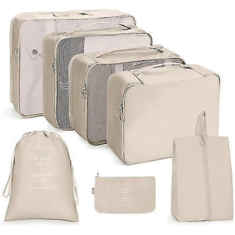 7pcs Travel Packing Cubes for Suitcases Travel Organizer Bag Set