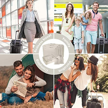 8pcs Packing Cubes for Suitcases Travel Compression Organizer for Clothes, Shoes & More