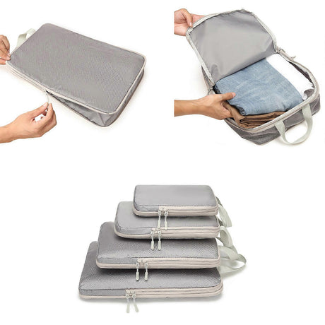 Luggage Cubes Storage Organizer Bags Travel Compression Packing Cubes Set