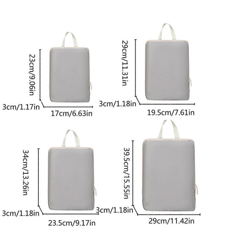Luggage Cubes Storage Organizer Bags Travel Compression Packing Cubes Set