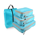 4pcs Compression Packing Cubes with Zipper Travel Luggage Organizer Set