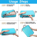 4pcs Compression Packing Cubes with Zipper Travel Luggage Organizer Set