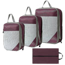 4pcs Extensible Compression Packing Cubes Suitcase Organizer for Travel