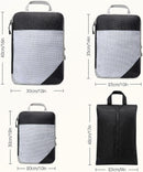 Compression Packing Cubes for Suitcase Extensible Organiser Set - Black