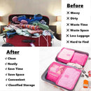 6pcs Travel Packing Cubes for Luggage Organization & Storage