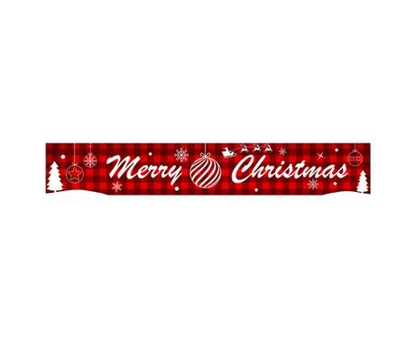 Christmas Santa Claus Letter Porch Door Background Hanging Banner Party Decor-B