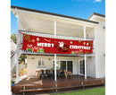 Christmas Santa Claus Letter Porch Door Background Hanging Banner Party Decor-B