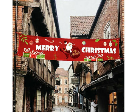 Christmas Santa Claus Letter Porch Door Background Hanging Banner Party Decor-B
